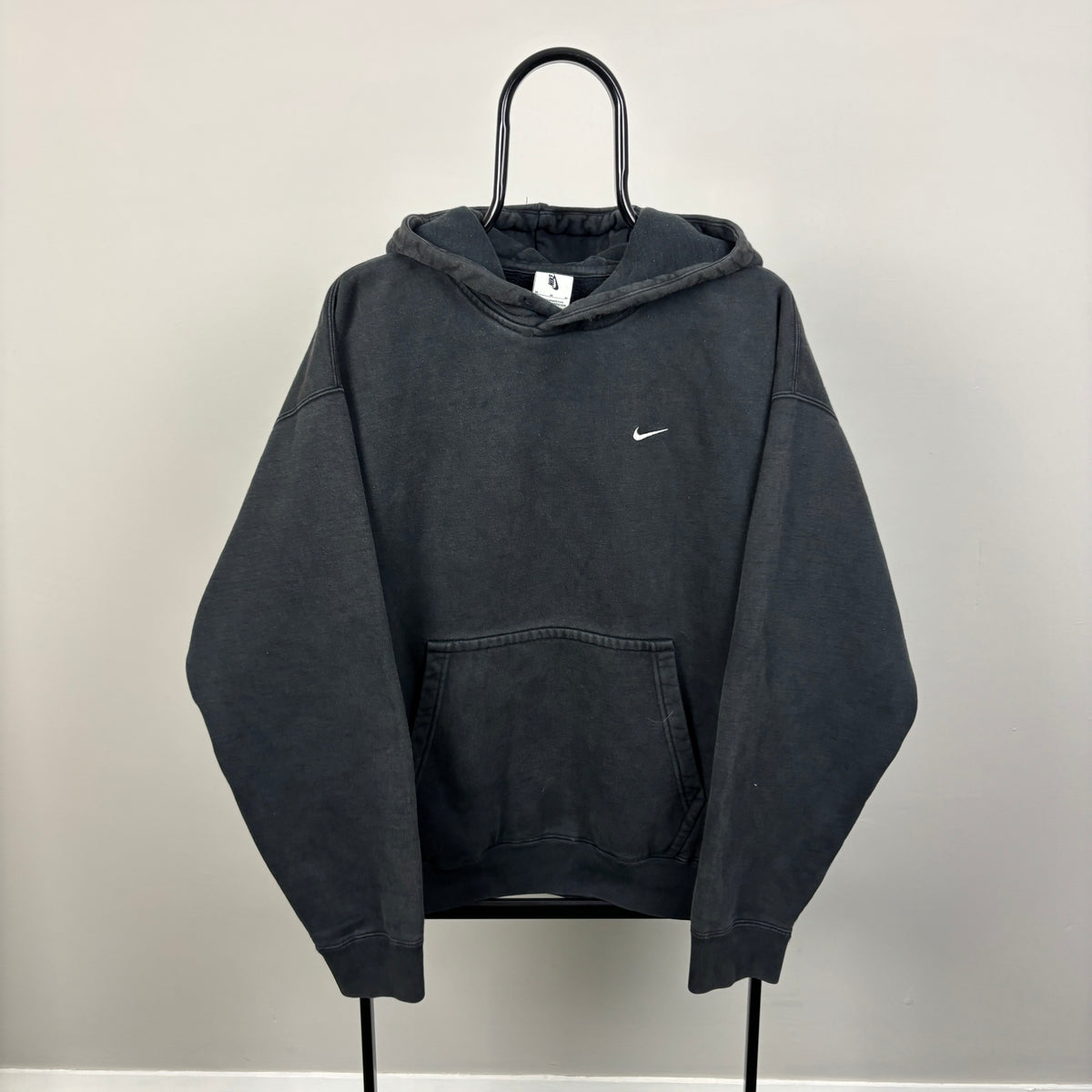 00s Nike Heavyweight Hoodie Black Medium