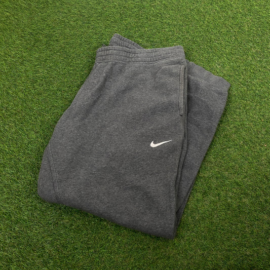 00s Nike Wide Leg Cotton Joggers Grey XXL