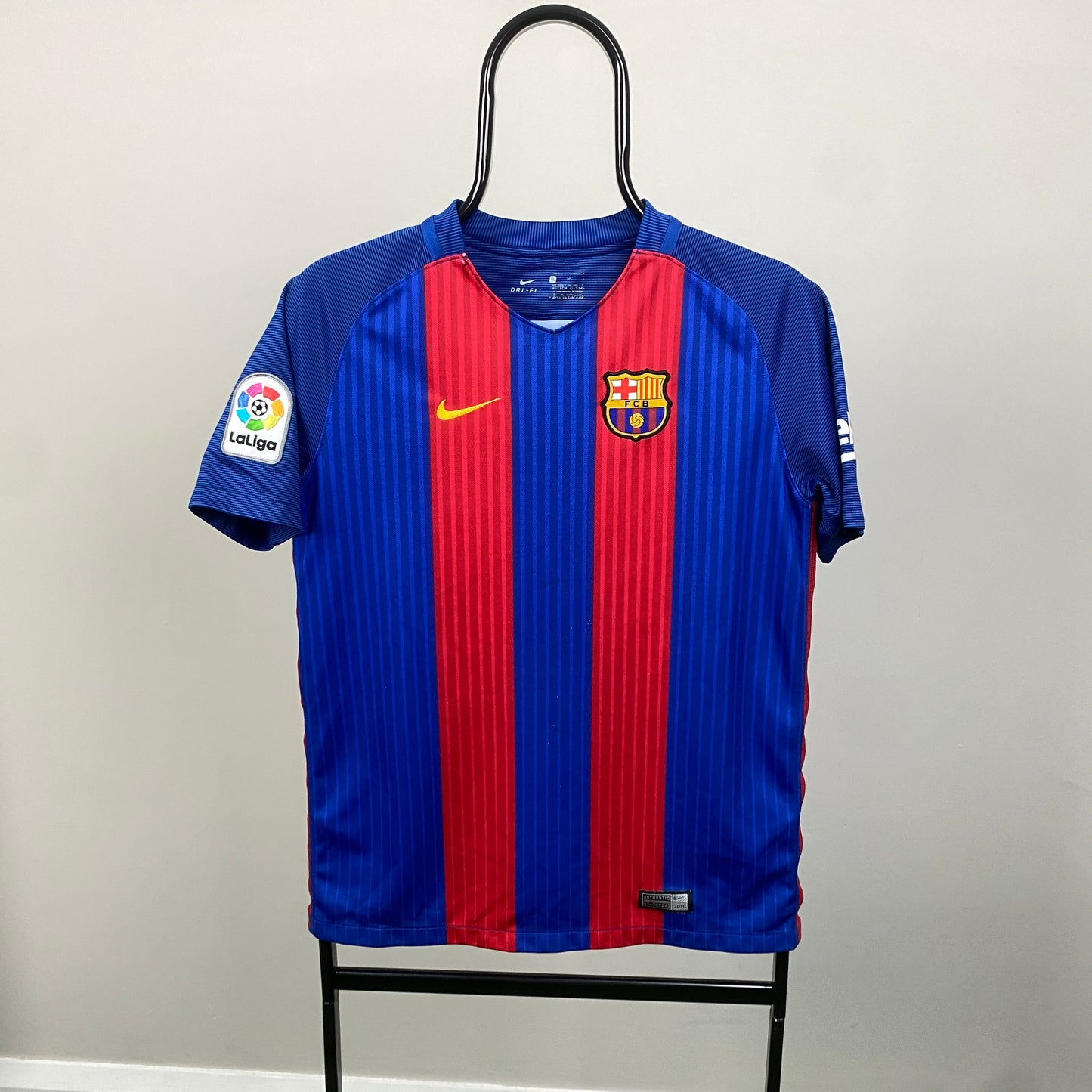 00s Nike Barcelona Football Shirt T-Shirt Blue Small / Kids XL