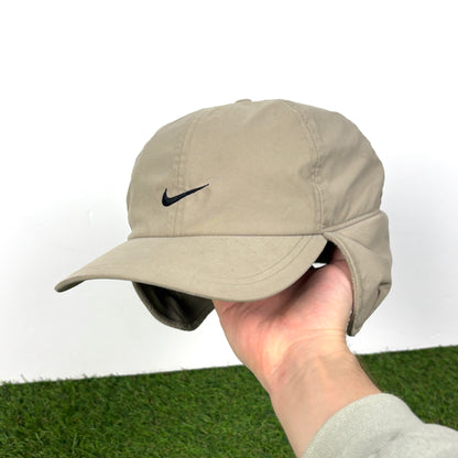 00s Nike Fleece Ear Flap Trapper Hat Brown