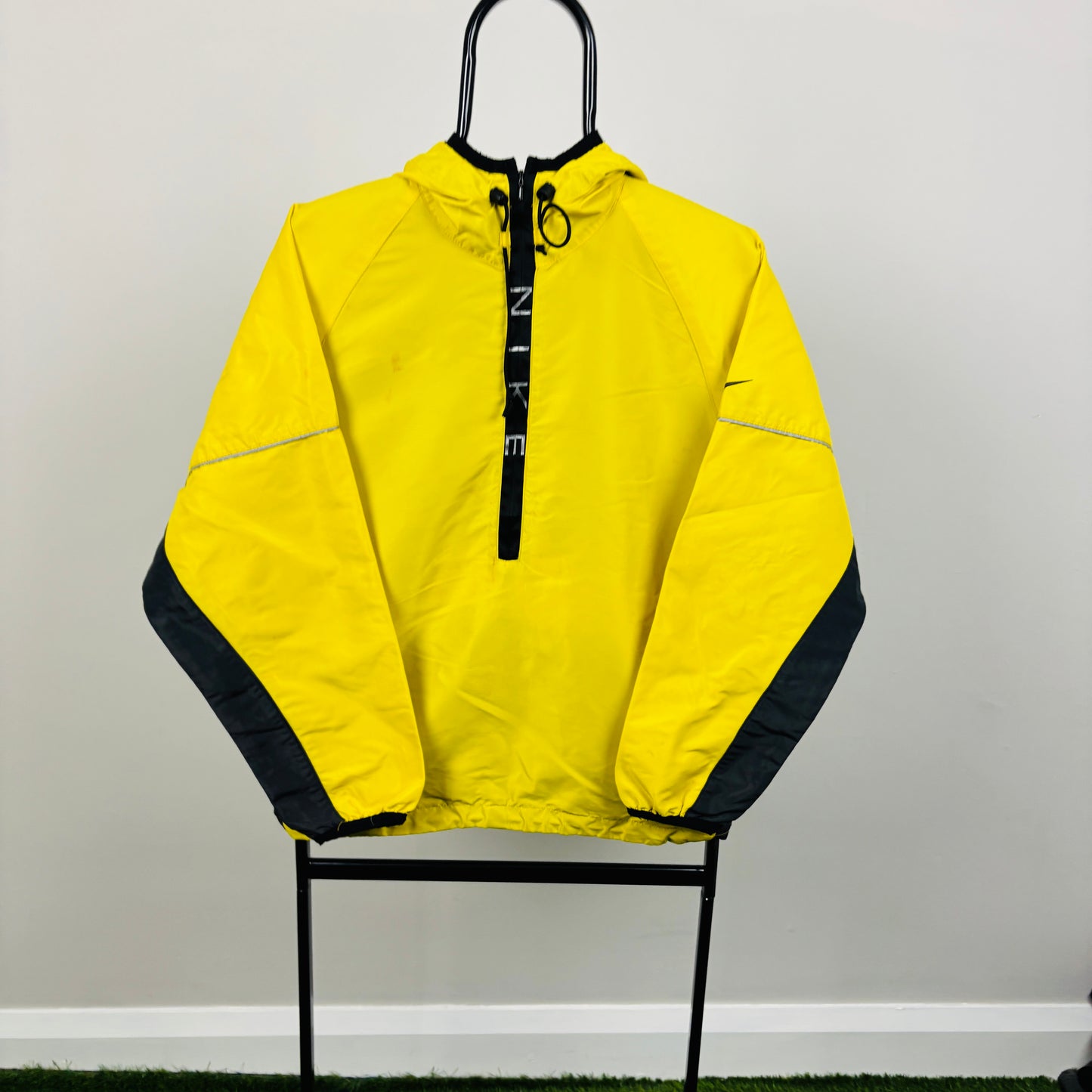 90s Nike Windbreaker Jacket Yellow Small
