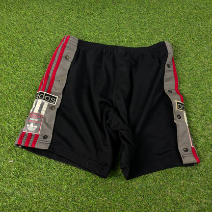 90s Adidas Popper Shorts Black Small