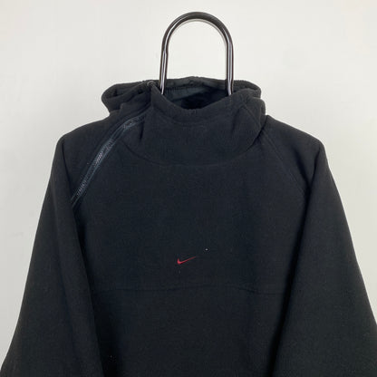 90s Nike Reversible Sidewinder Fleece Coat Jacket Black XL