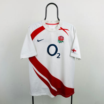 00s Nike England Rugby T-Shirt White XL