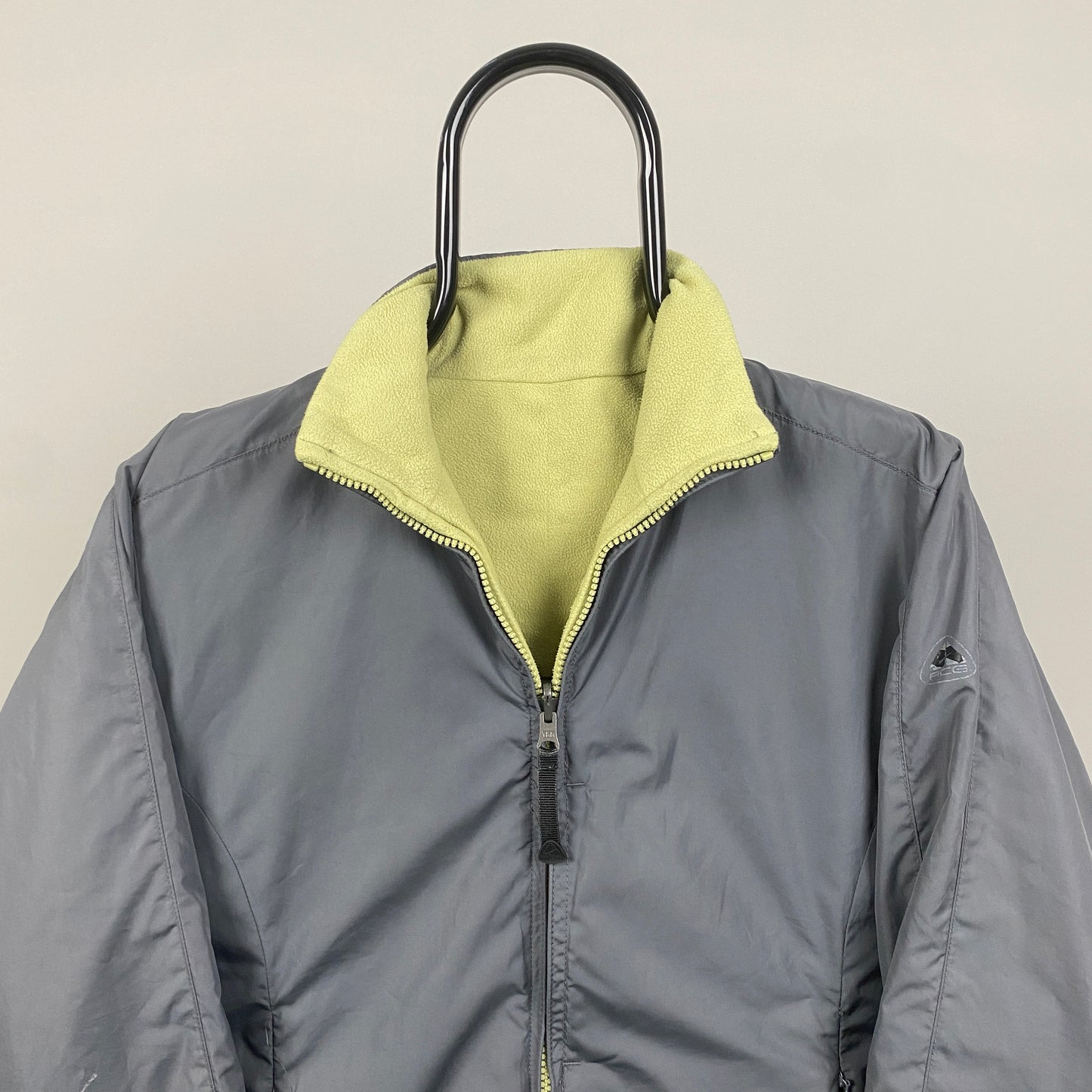 00s Nike ACG Reversible Fleece Coat Jacket Grey Medium