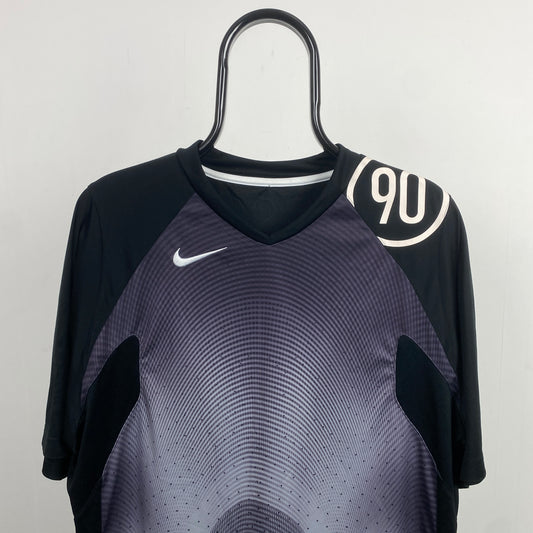 00s Nike T90 Football Shirt T-Shirt Black Large