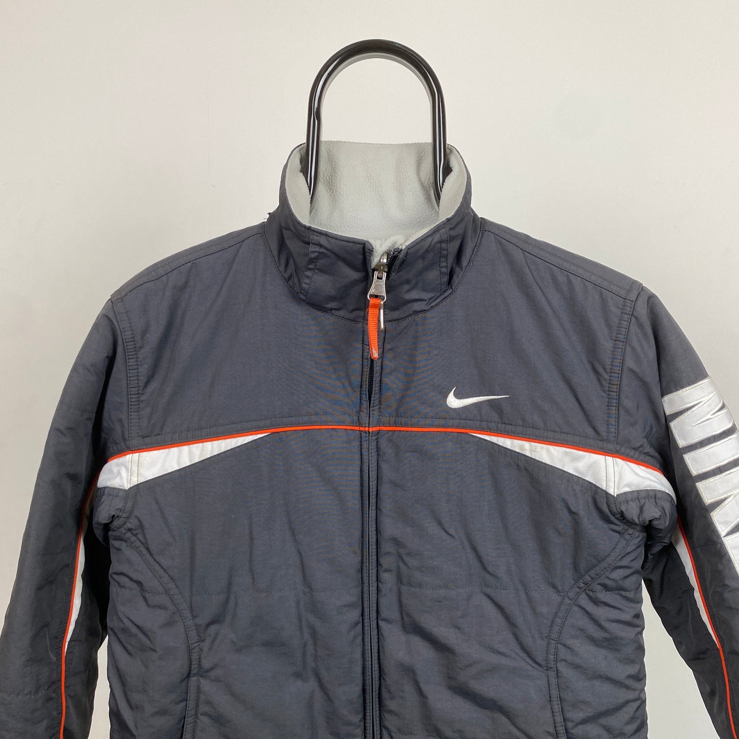 00s Nike Reversible Puffer Jacket Grey XS