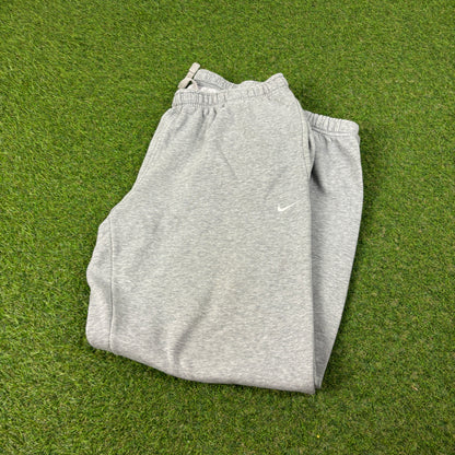 00s Nike Wide Leg Cotton Joggers Grey Large