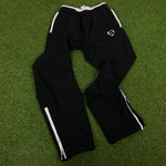 00s Nike Piping Windbreaker Jacket + Joggers Set White Small