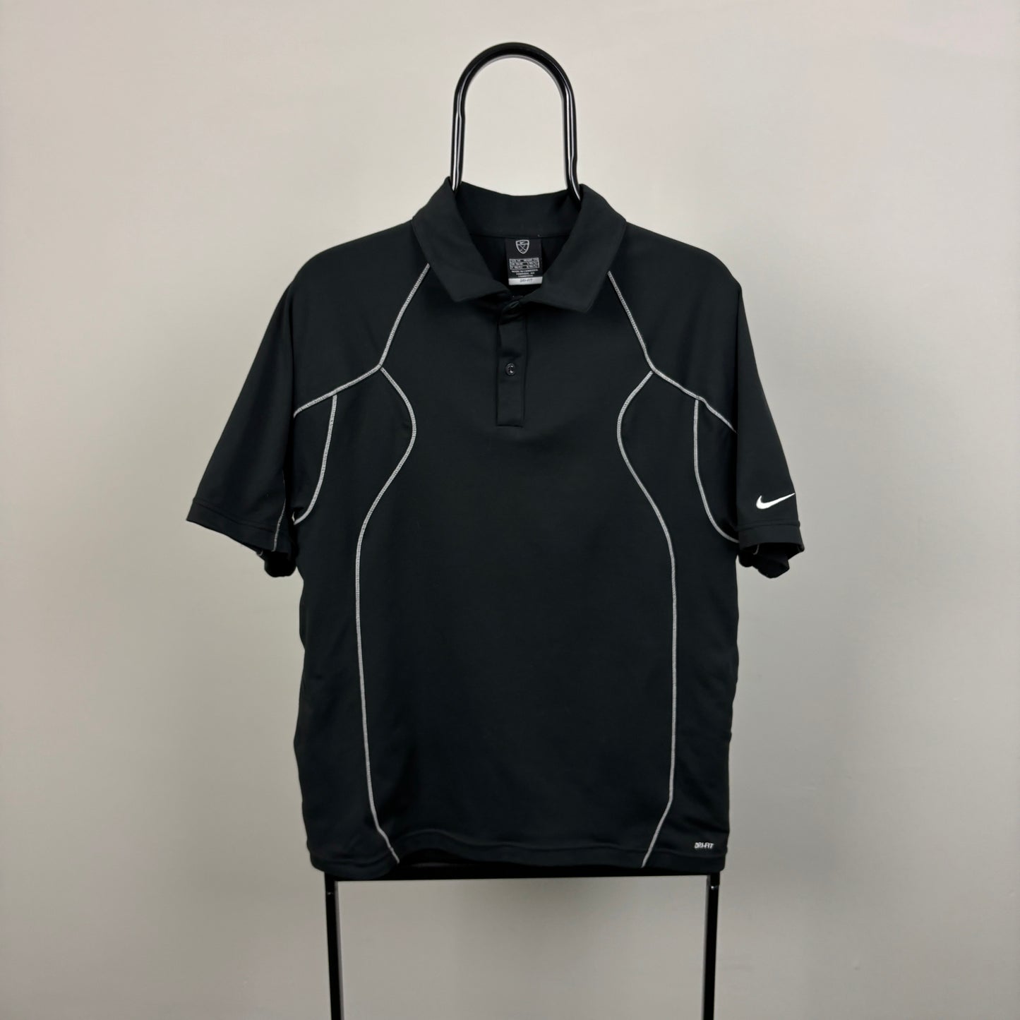 00s Nike Golf Piping T-Shirt Black Medium