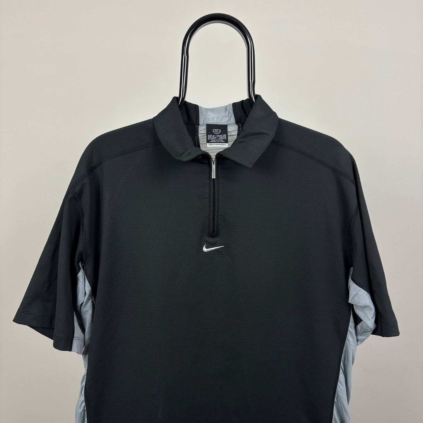 00s Nike Golf Polo T-Shirt Black Medium
