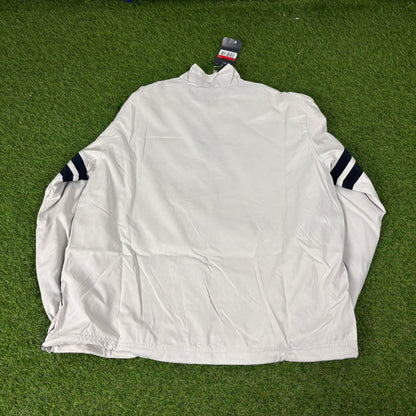 00s Nike Court Piping Tracksuit Jacket + Joggers Set Brown Large