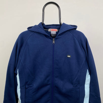 00s Nike Zip Hoodie Blue XS