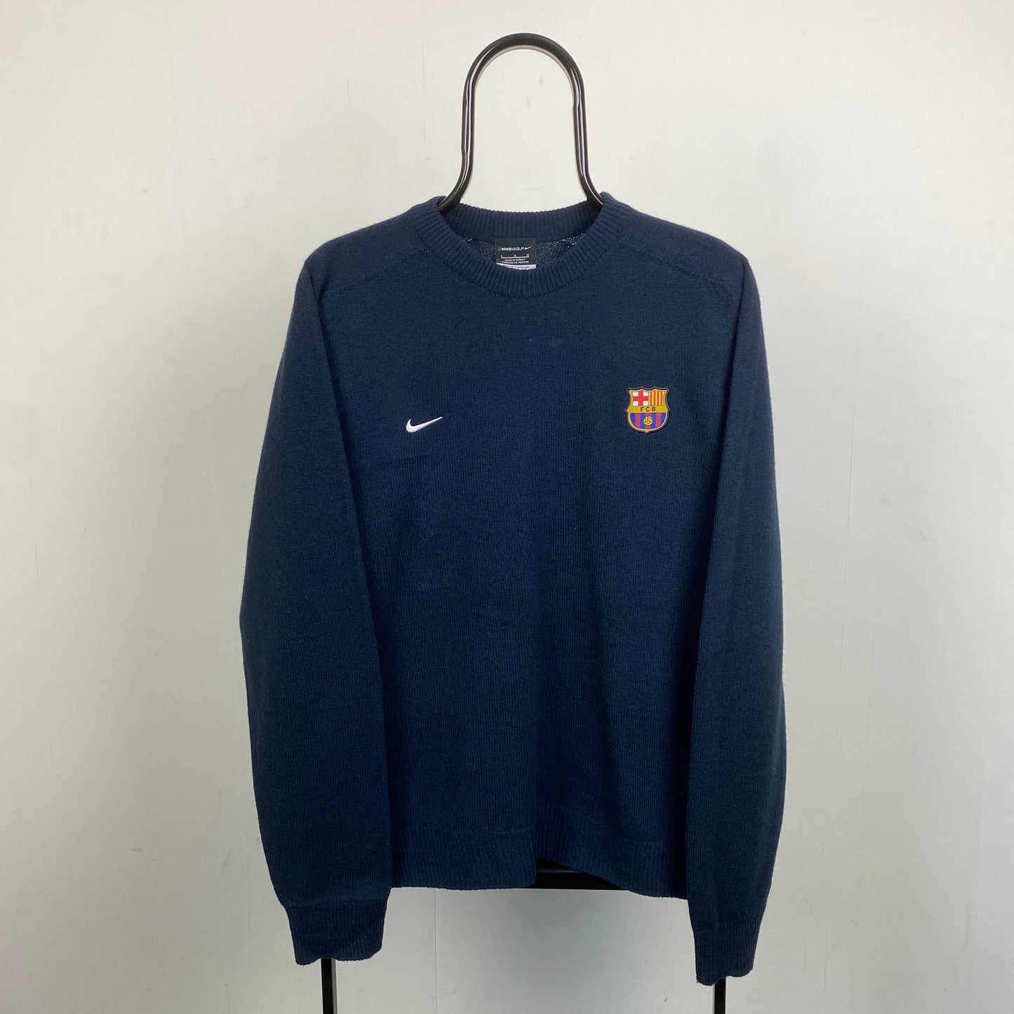 00s Nike Barcelona Golf Knit Sweatshirt Blue Large