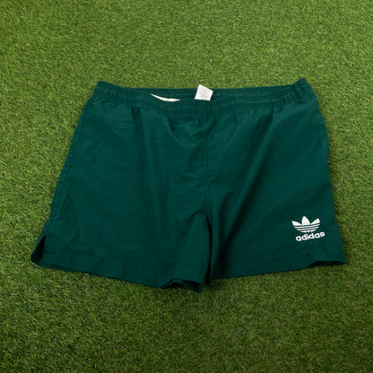 90s Adidas Trefoil Shorts Green Small