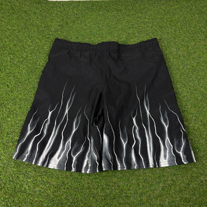 90s Nike Flame Shorts Black Large
