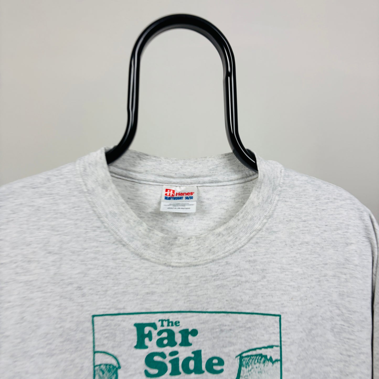 90s The Far Side Hanes T-Shirt Grey XL