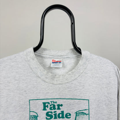 90s The Far Side Hanes T-Shirt Grey XL