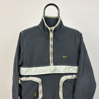 00s Nike Zip Pocket Fleece Sweatshirt Grey Small