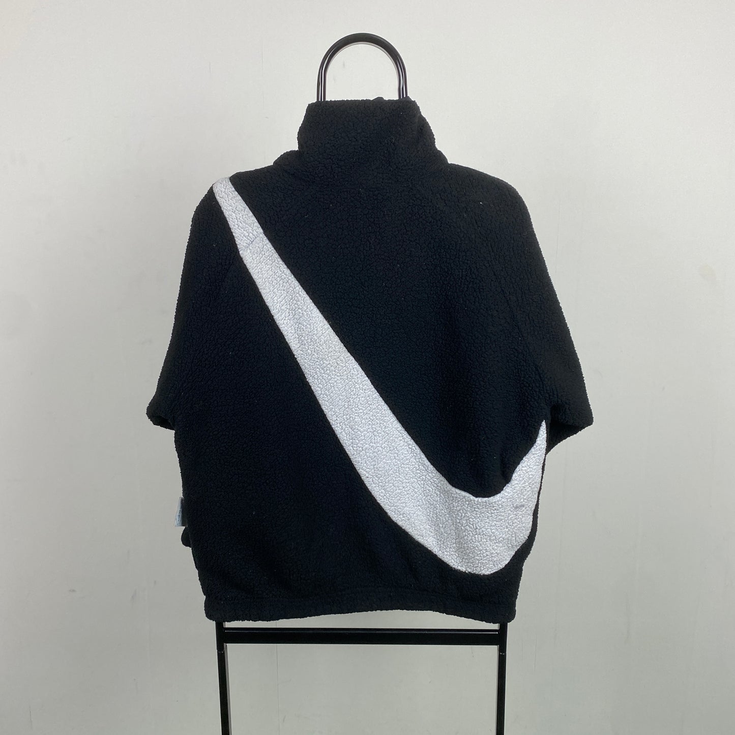 00s Nike Reversible Fleece Coat Jacket Black XS