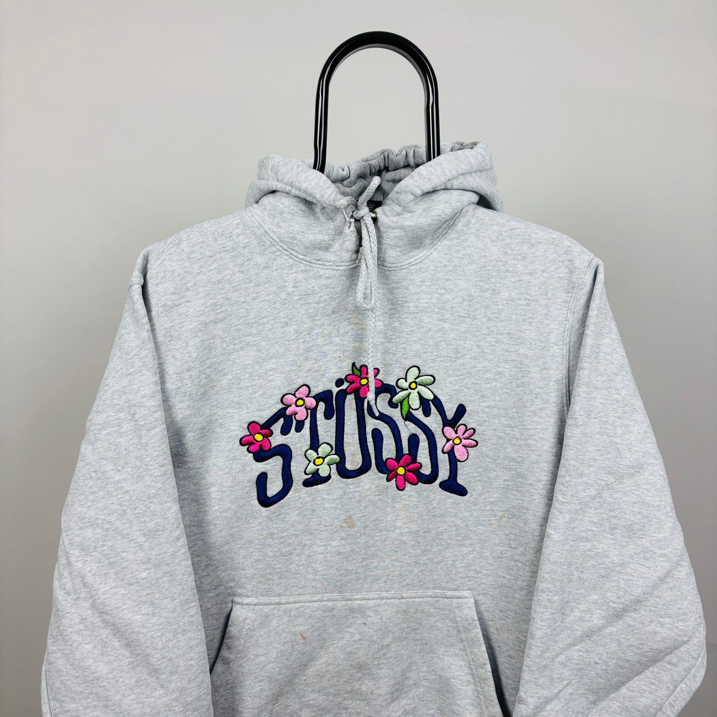 00s Stussy Hoodie Grey Small