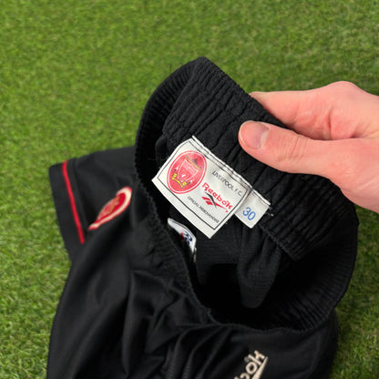 90s Reebok Liverpool Football Shorts Black Small