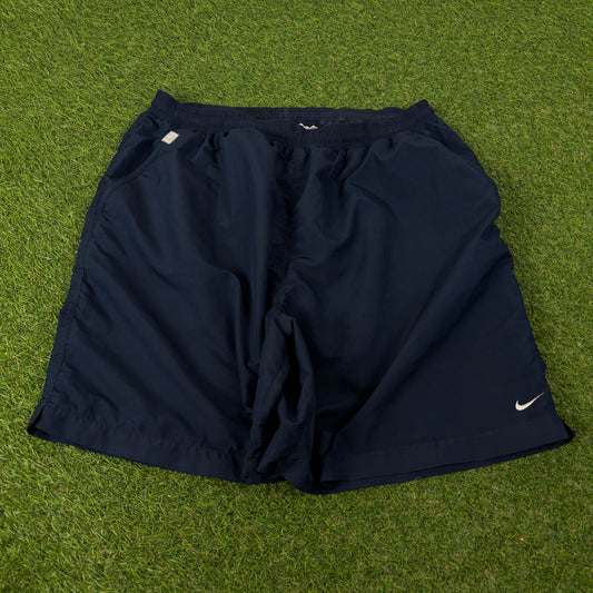 00s Nike Court Tennis Shorts Blue Large