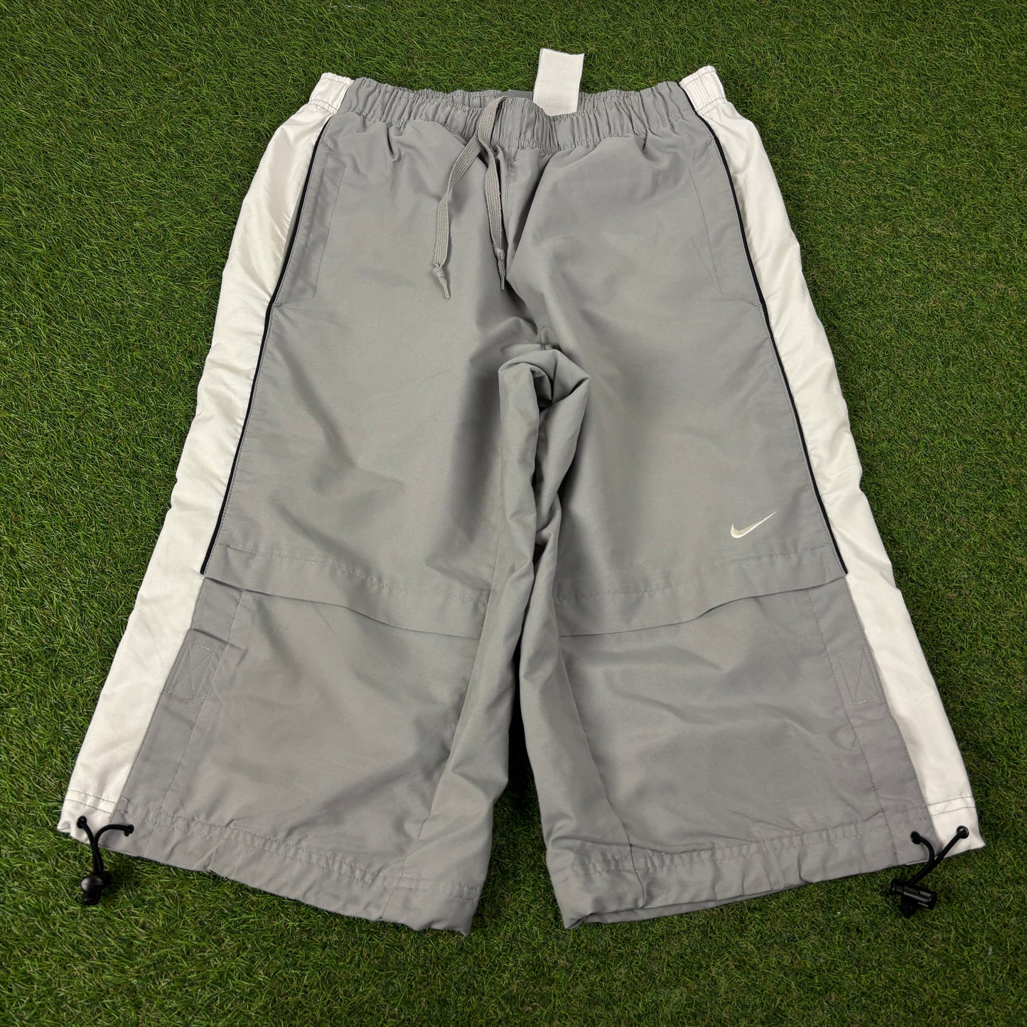 00s Nike 3/4 Length Baggy Shorts Grey Medium