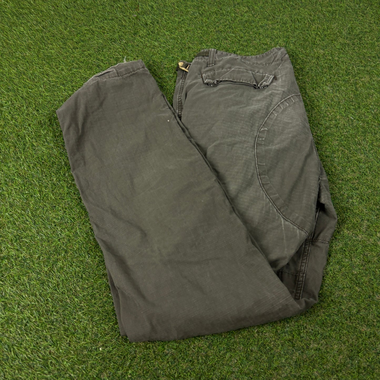 00s Carhartt Workwear Trousers Joggers Green Medium 33x34