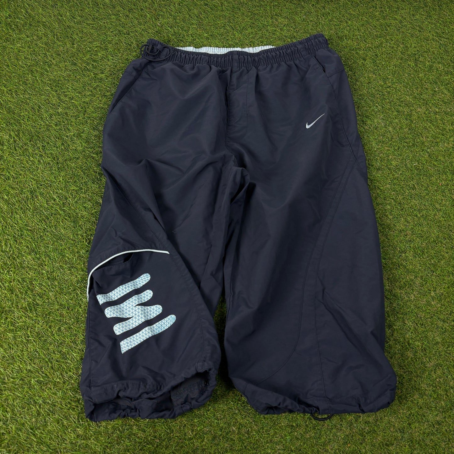 00s Nike Shox 3/4 Length Joggers Shorts Blue Medium
