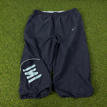 00s Nike Shox 3/4 Length Joggers Shorts Blue Medium