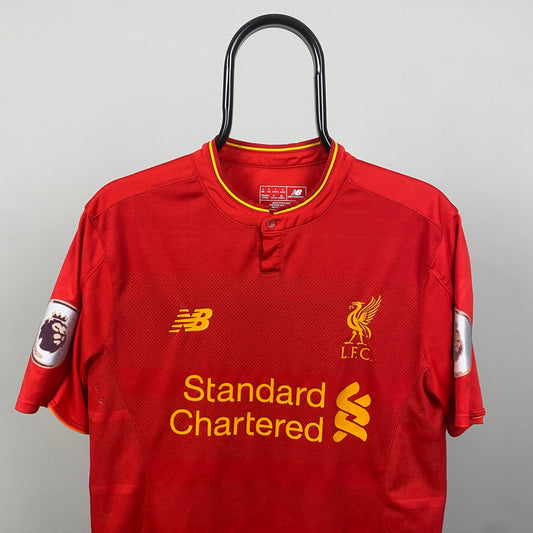 00s New Balance Liverpool Coutinho Football Shirt T-Shirt Red Small