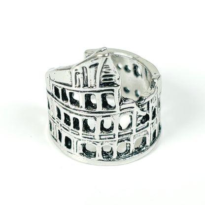 Adjustable Colosseum Ring Silver