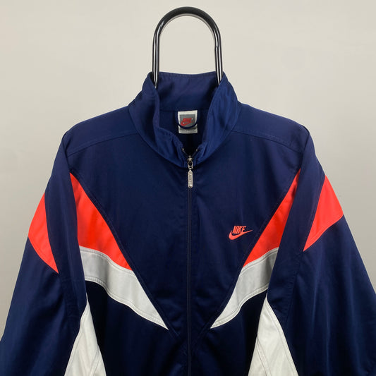 90s Nike Nylon Windbreaker Jacket Blue Large