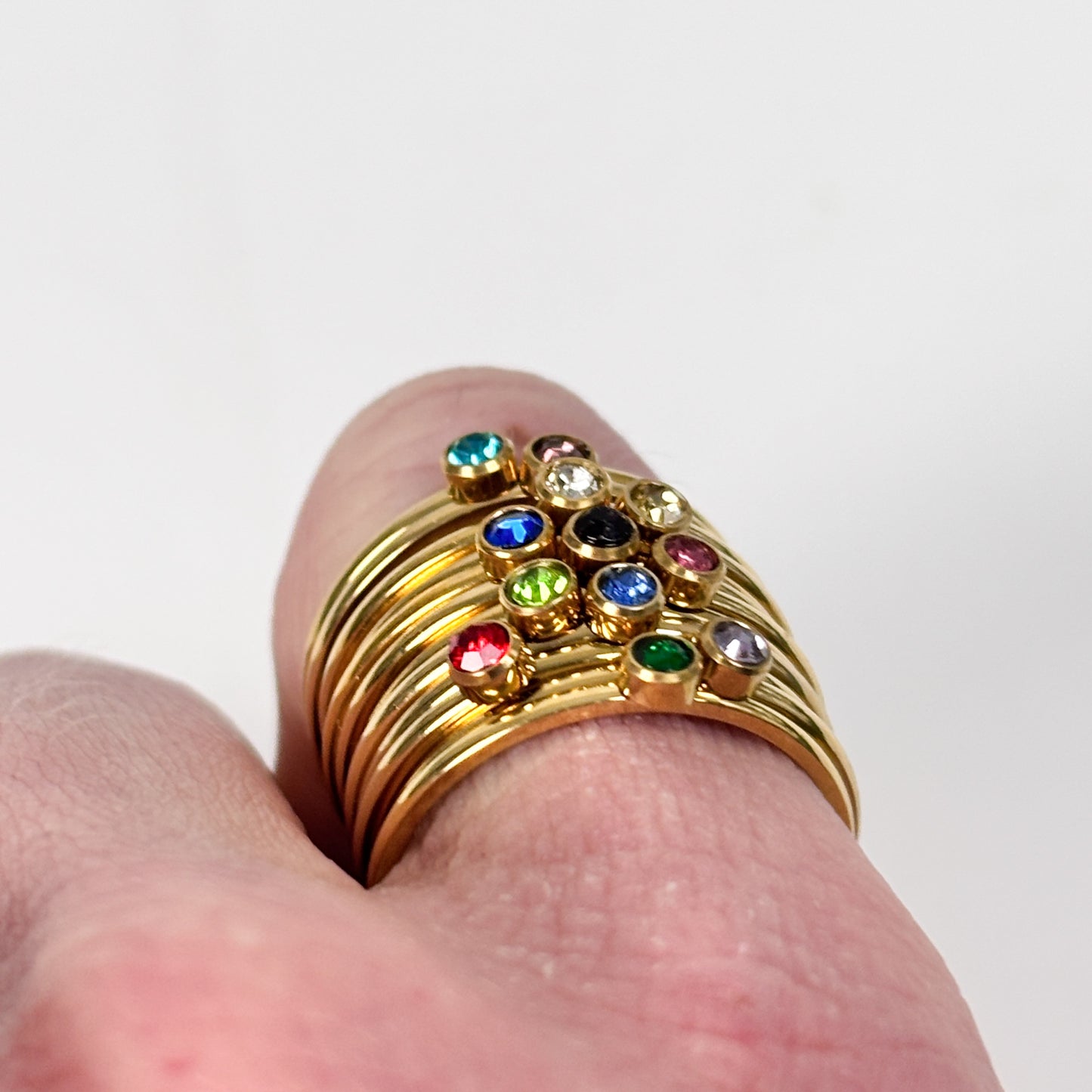 Dainty Birthstone Ring Gold