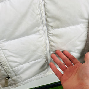 Retro The North Face Puffer Jacket Coat White XS