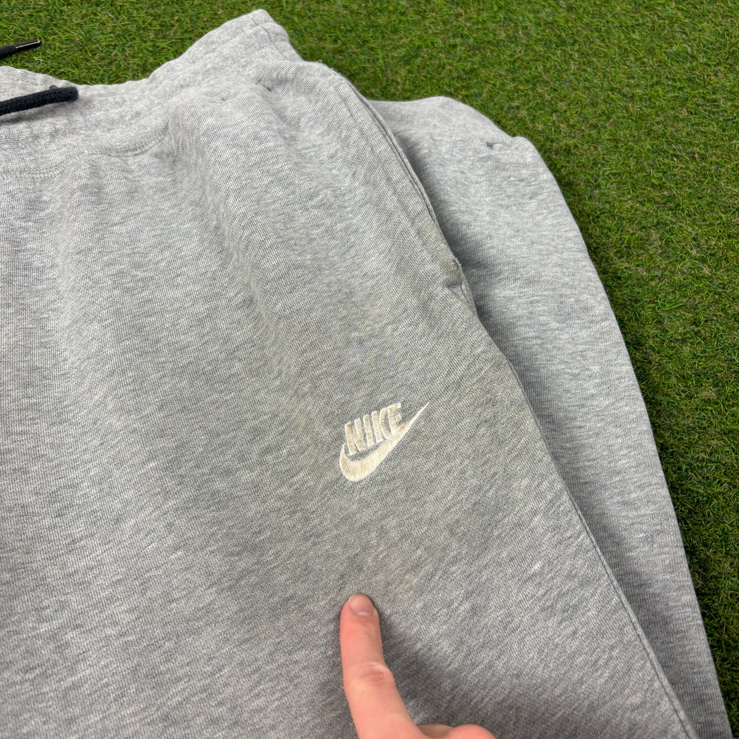00s Nike Wide Leg Cotton Joggers Grey Large
