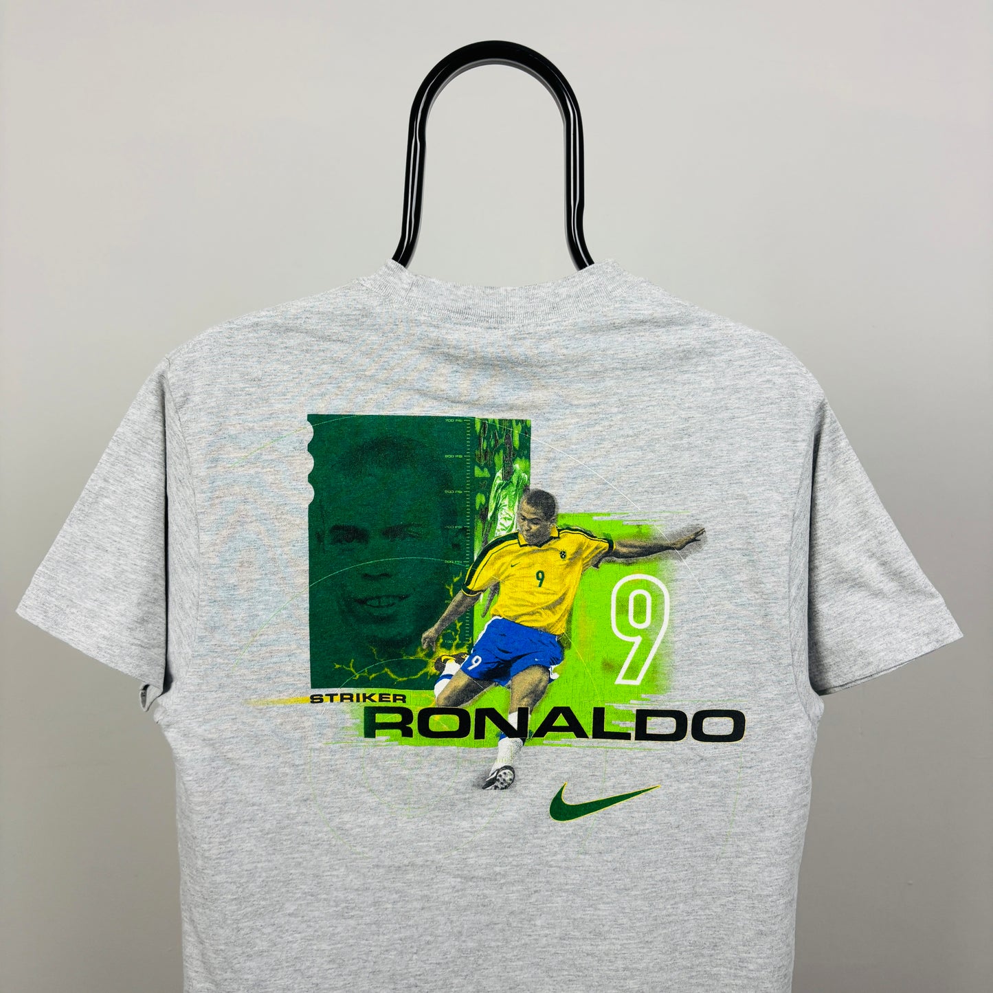 90s Nike Brazil Ronaldo T-Shirt Grey Small