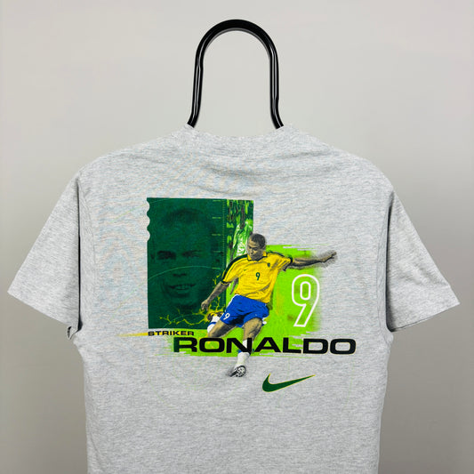 90s Nike Brazil Ronaldo T-Shirt Grey Small