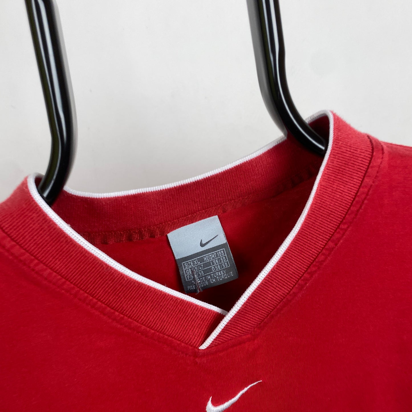 00s Nike Centre Swoosh T-Shirt Red XL