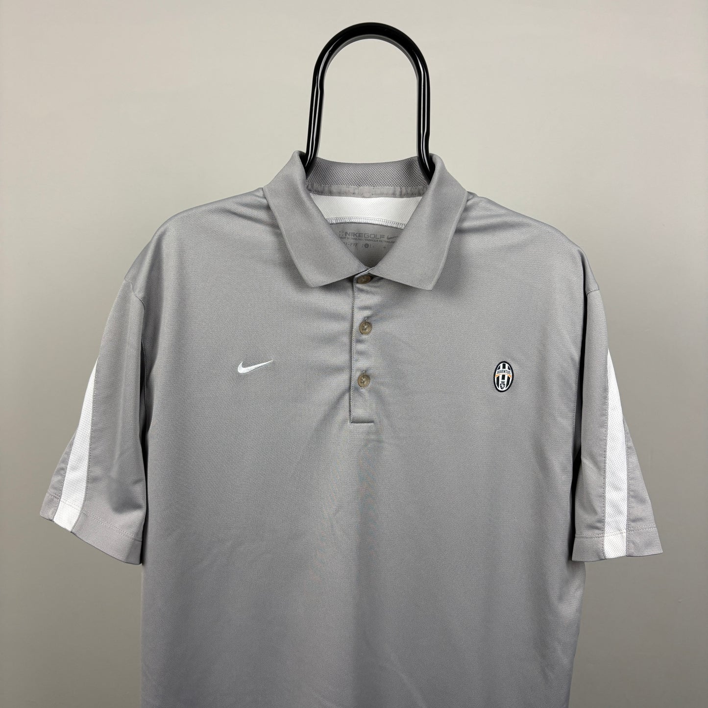 00s Nike Juventus Golf Polo Shirt T-Shirt Grey Large