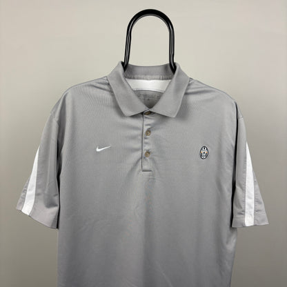 00s Nike Juventus Golf Polo Shirt T-Shirt Grey Large