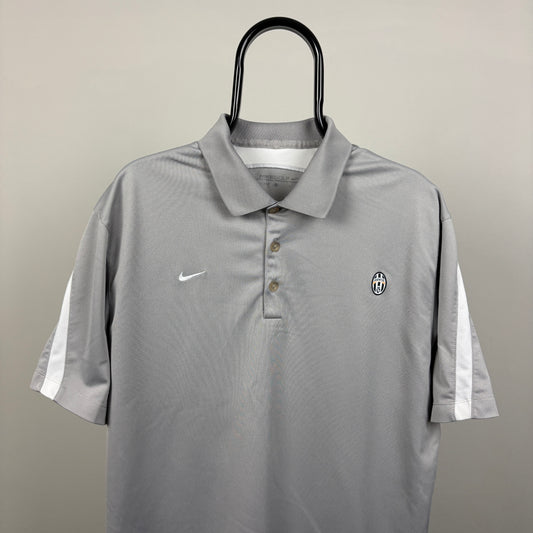 00s Nike Juventus Golf Polo Shirt T-Shirt Grey Large