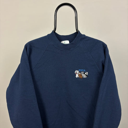 90s RSPCA Sweatshirt Blue Large