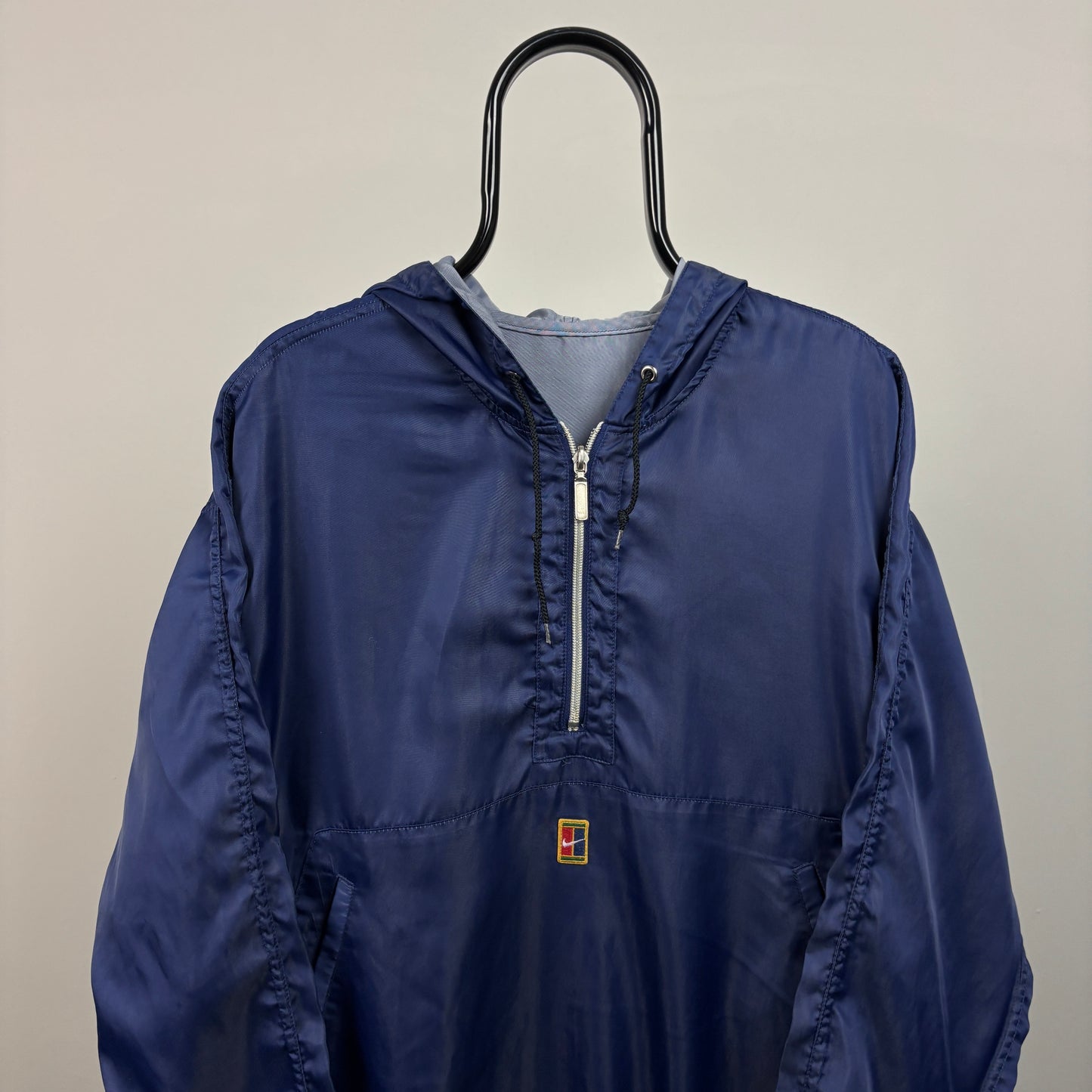 90s Nike Challenge Court Reversible Windbreaker Jacket Blue XL