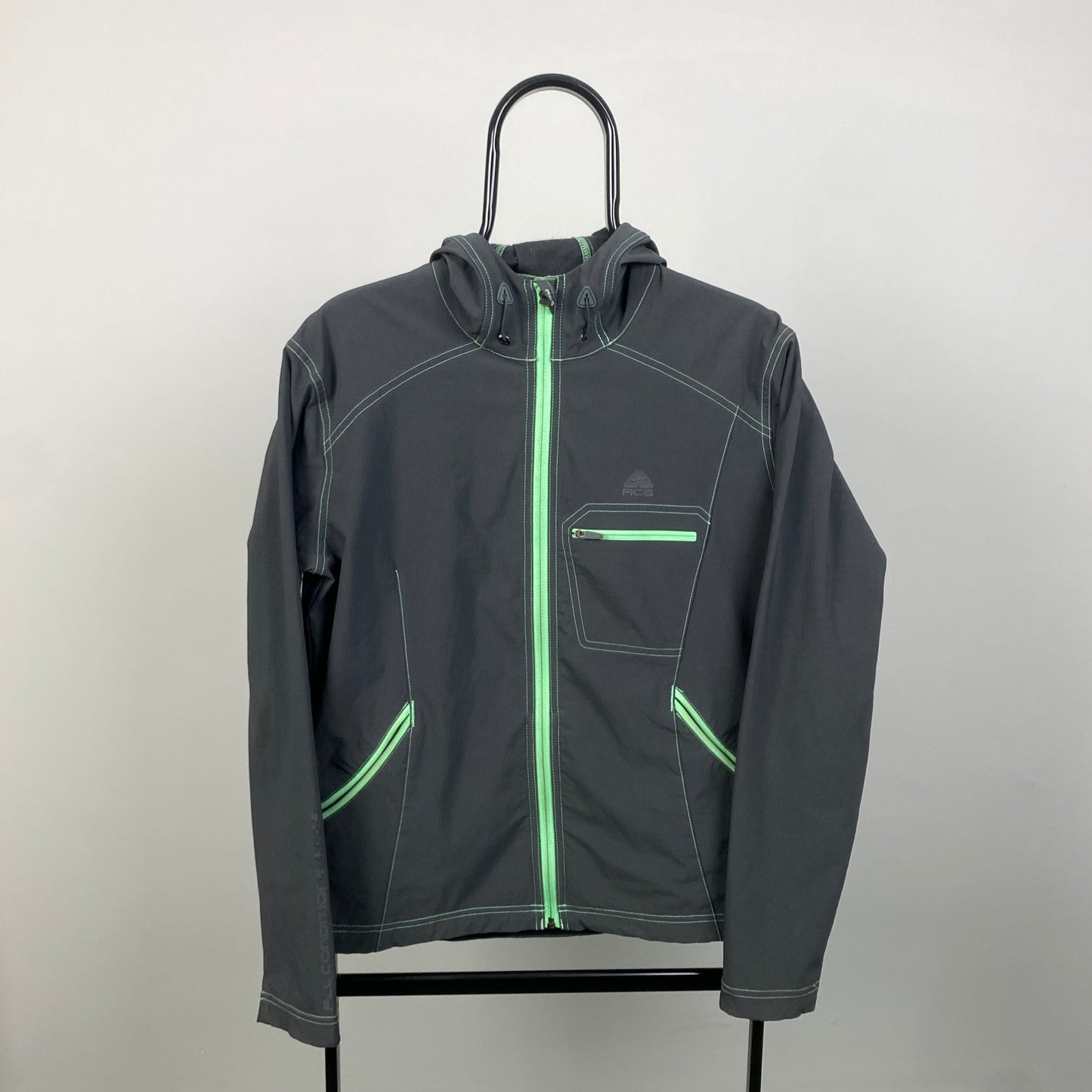 00s Nike ACG Contrast Piping Windbreaker Jacket Grey Large