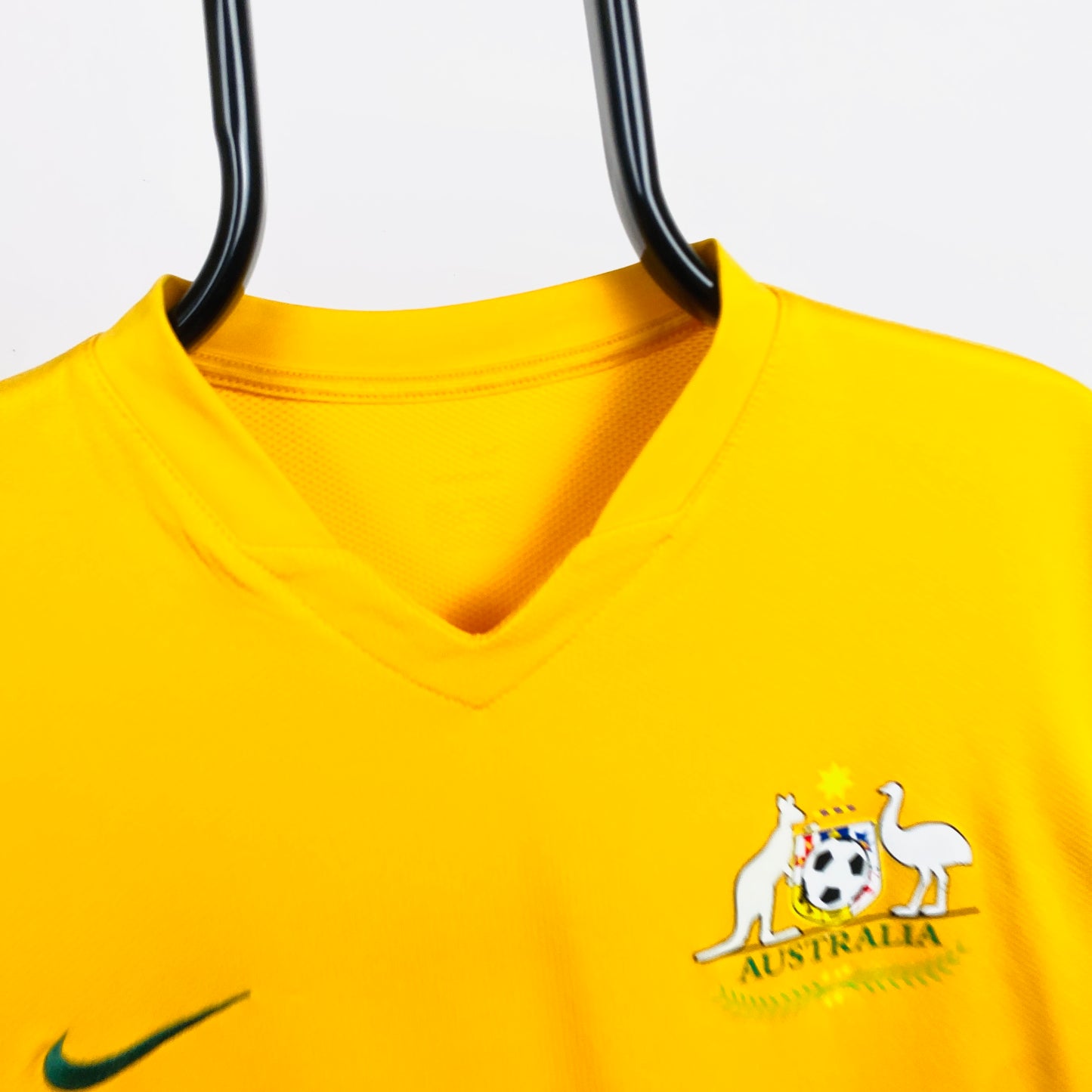 00s Nike Australia Football Shirt T-Shirt Yellow Medium