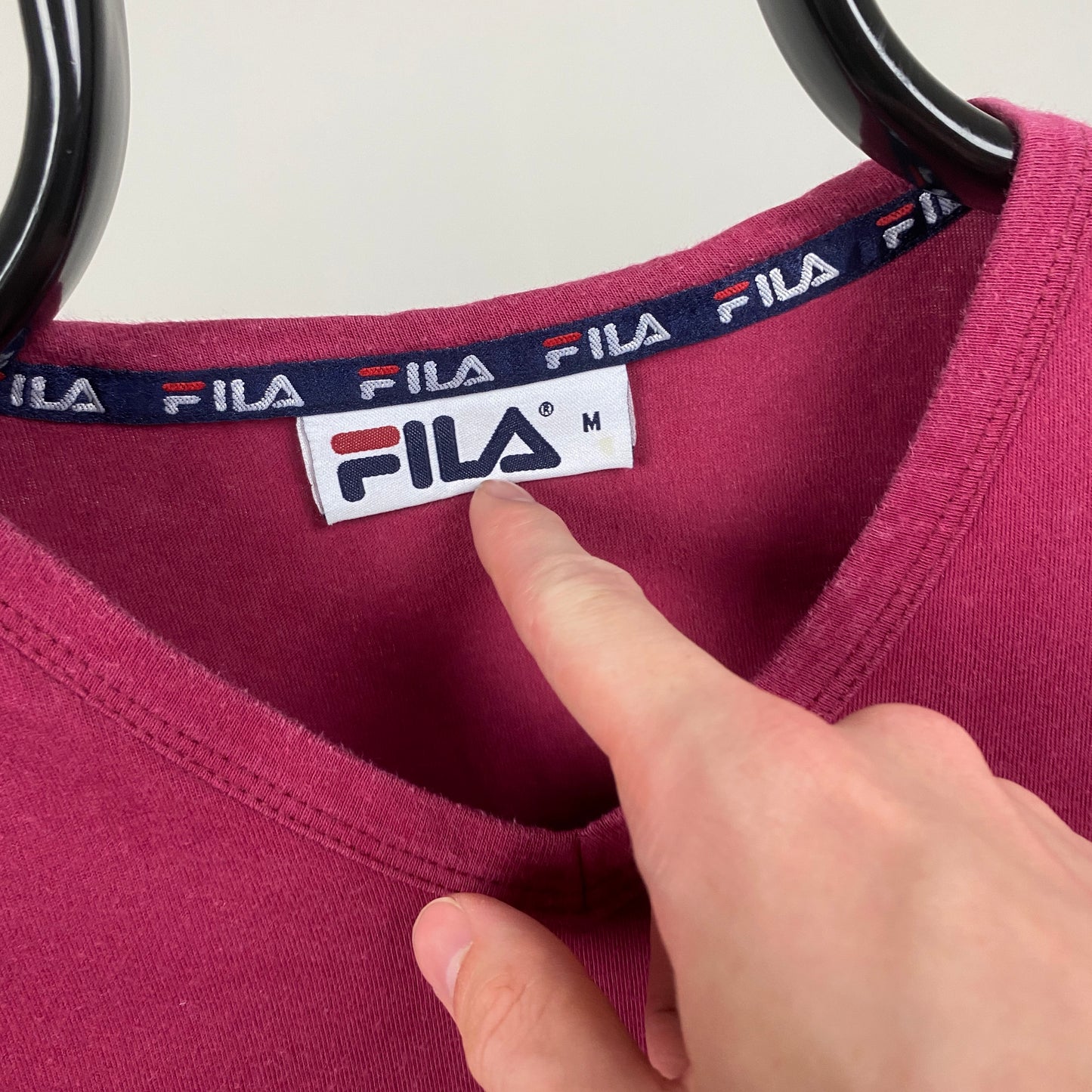 00s Fila West Ham T-Shirt Red Medium
