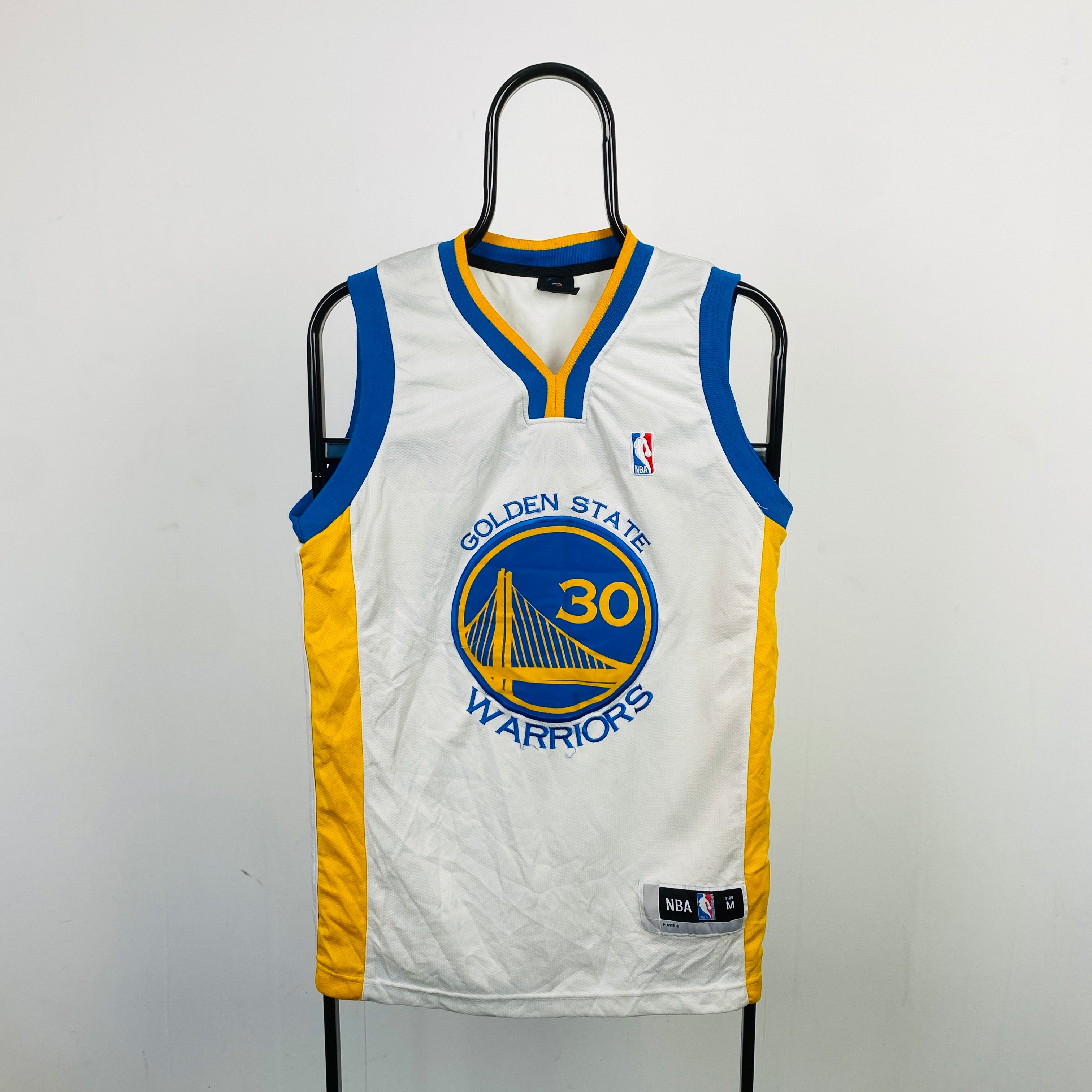 Retro Golden State Curry NBA Basketball Jersey Vest T-Shirt White Medium