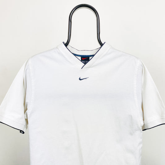 90s Nike Centre Swoosh T-Shirt White Small